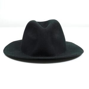 Rosin Headwear Black Wool Fedora Hat L/XL 100% Wool Felt 24" Pork Pie
